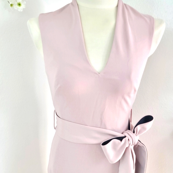 NWT BADGLEY MISCHKA BELLE KAYLA DRESS DUSTY LAVENDER WOMENS SIZE 0 - Picture 9 of 14